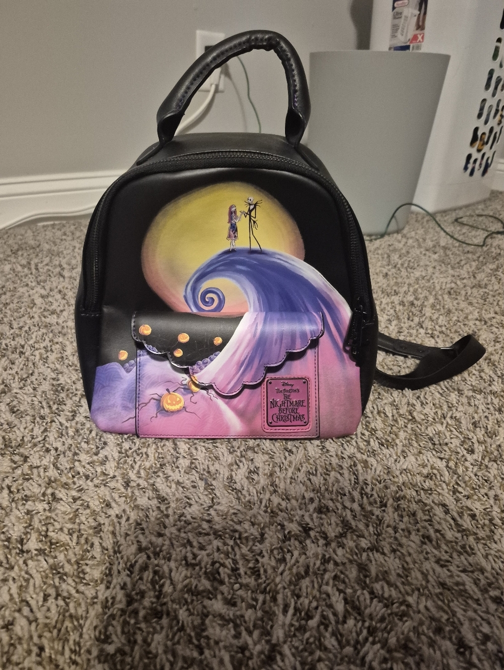 Loungefly Disney nightmare before Christmas spiral hill mini backpack